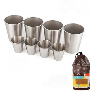 Kikidex (As show, One size) 400mL Stainless Steel Cups, Metal Pint Tumbler Unbreakable D Kikidex (As show, One size) 400mL Stainless Steel Cups, Metal Pint Tumbler Unbreakable D