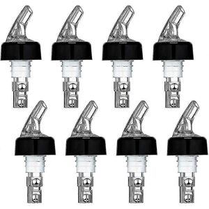 Unbranded Set of 8 automatic bottle pourers, with spout and collar, for liquor bottles Unbranded Set of 8 automatic bottle pourers, with spout and collar, for liquor bottles