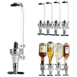 Unbranded Wall Mounted Beer and Wine Dispenser for 4 Bottles (30ml) - Pourer Holder for Ho Unbranded Wall Mounted Beer and Wine Dispenser for 4 Bottles (30ml) - Pourer Holder for Ho