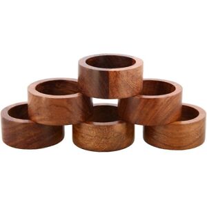 Unbranded Set of 6 Handmade Wooden Decorative Napkin Rings for Dinner Table Decor 1.5 Inch Unbranded Set of 6 Handmade Wooden Decorative Napkin Rings for Dinner Table Decor 1.5 Inch