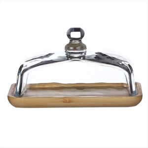 umærket Bamboo Butter Dish Clear Butter Tray for Refrigerator & Counter umærket Bamboo Butter Dish Clear Butter Tray for Refrigerator & Counter
