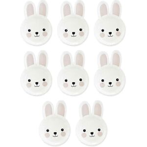 Unbranded Set of 8 disposable paper plates in the shape of a bunny for Easter parties Unbranded Set of 8 disposable paper plates in the shape of a bunny for Easter parties