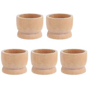 Unbranded Set of 5 Simple Unpainted Wooden Easter Egg Cups for Portable Kitchen Utensils Unbranded Set of 5 Simple Unpainted Wooden Easter Egg Cups for Portable Kitchen Utensils