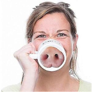 Unbranded Ceramic mug with a cute pink pig nose, ideal for coffee, tea, milk or as an orig Unbranded Ceramic mug with a cute pink pig nose, ideal for coffee, tea, milk or as an orig