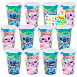 Disney Stitch 15 Oz Reusable Tumblers for Kids Party Favor 12 Piece Bundle with Disney Stitch 15 Oz Reusable Tumblers for Kids Party Favor 12 Piece Bundle with