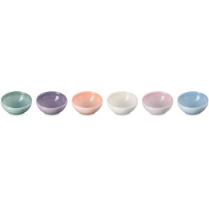 Le Creuset Stoneware Set Of 6 Vancouver Pinch Bowls Pastel Multi Color Le Creuset Stoneware Set Of 6 Vancouver Pinch Bowls Pastel Multi Color