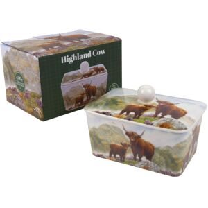 The Leonardo Collection Highland Cow Butter Dish Fine China Multi Color Rustic Design for Table Serving The Leonardo Collection Highland Cow Butter Dish Fine China Multi Color Rustic Design for Table Serving