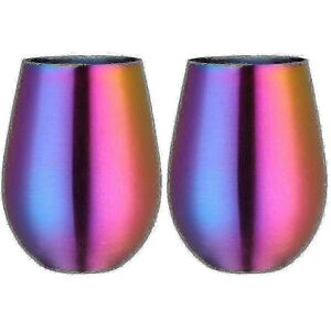 Unbranded (Symphony) Set of 2 Stainless Steel Stemless Wine Glasses for Travel Unbranded (Symphony) Set of 2 Stainless Steel Stemless Wine Glasses for Travel