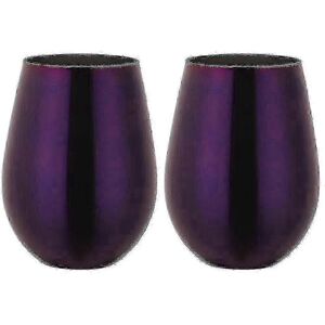 Unbranded (Purple) Set of 2 Stainless Steel Stemless Wine Glasses for Travel Unbranded (Purple) Set of 2 Stainless Steel Stemless Wine Glasses for Travel