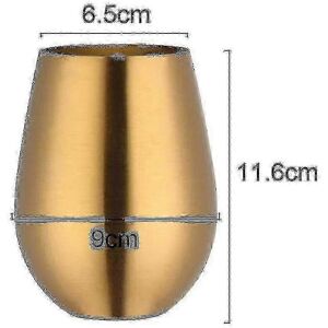 Unbranded (Gold) Set of 2 Stainless Steel Stemless Wine Glasses for Travel Unbranded (Gold) Set of 2 Stainless Steel Stemless Wine Glasses for Travel