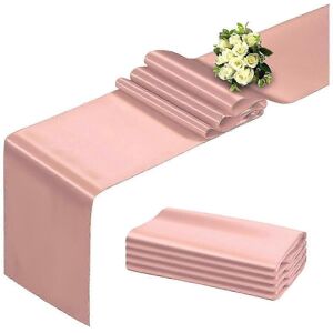 Unbranded Rose Gold Table Runner 12 x 108 Inch, Set of 10, Satin Table Runner, Smooth Tabl Unbranded Rose Gold Table Runner 12 x 108 Inch, Set of 10, Satin Table Runner, Smooth Tabl