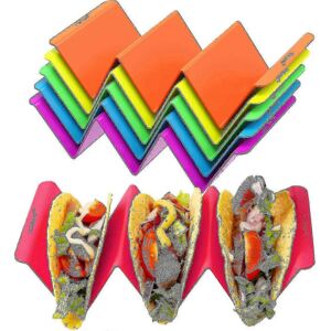 Unbranded Set of 6 Colorful Taco Holders - Premium Large Taco Trays Holds Up to 3 or 2 Tac Unbranded Set of 6 Colorful Taco Holders - Premium Large Taco Trays Holds Up to 3 or 2 Tac