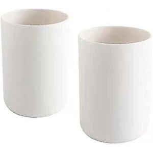 Unbranded Set of 2 toothbrush cups, toothbrush holder, cup, plastic cup 300 ml (white and Unbranded Set of 2 toothbrush cups, toothbrush holder, cup, plastic cup 300 ml (white and