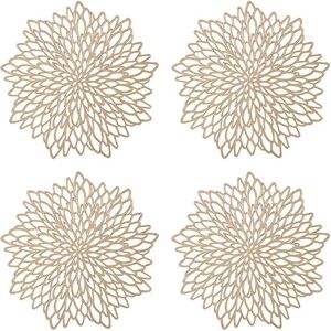 Unbranded Set of 4 round washable openwork placemats Unbranded Set of 4 round washable openwork placemats