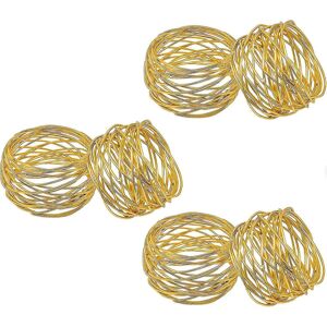 Unbranded Set of 6 handmade napkin rings for everyday table decoration, gold Unbranded Set of 6 handmade napkin rings for everyday table decoration, gold