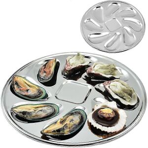 Unbranded TCGG-Oyster Plate, 2 Pieces Stainless Steel Durable Shell Shape Oyster Container Unbranded TCGG-Oyster Plate, 2 Pieces Stainless Steel Durable Shell Shape Oyster Container