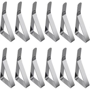 Unbranded 12 Pack Adjustable Stainless Steel Tablecloth Clips (Silver) Unbranded 12 Pack Adjustable Stainless Steel Tablecloth Clips (Silver)