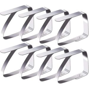 Unbranded Set of 8 non-slip stainless steel tablecloth clips Unbranded Set of 8 non-slip stainless steel tablecloth clips
