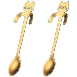 Unbranded Cute Cat Coffee Spoon Teaspoon Stainless Steel 4pcs (Gold) Unbranded Cute Cat Coffee Spoon Teaspoon Stainless Steel 4pcs (Gold)