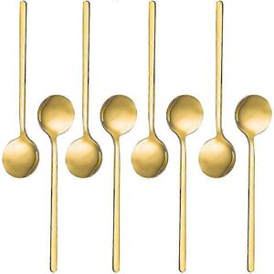 Unbranded Set of 8 13.5cm Gold Plated Stainless Steel Espresso Spoons Unbranded Set of 8 13.5cm Gold Plated Stainless Steel Espresso Spoons