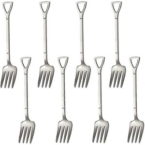 Unbranded Set of 8 cake, fruit, salad, dessert forks Unbranded Set of 8 cake, fruit, salad, dessert forks