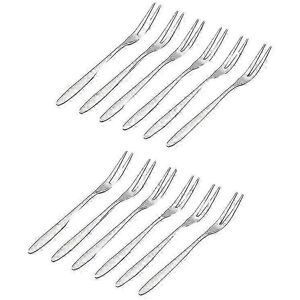 Unbranded Set of 12 dessert forks, 13 cm, mini salad and fruit forks in stainless steel, t Unbranded Set of 12 dessert forks, 13 cm, mini salad and fruit forks in stainless steel, t