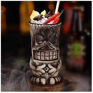 Kikidex (As show, One size) (450ML) Tiki Mugs Cocktail,Ceramic Tiki Mug for Exotic Cockt Kikidex (As show, One size) (450ML) Tiki Mugs Cocktail,Ceramic Tiki Mug for Exotic Cockt