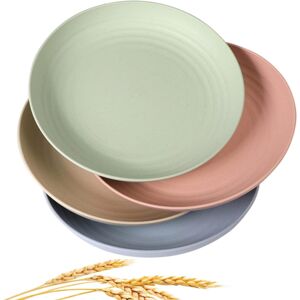 Unbranded Healthy Wheat Straw Dinner Plates, Lightweight & Unbreakable Set, Perfect Size 1 Unbranded Healthy Wheat Straw Dinner Plates, Lightweight & Unbreakable Set, Perfect Size 1