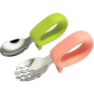 Unbranded Toddler Utensils Set with Stainless Steel Baby Forks and Spoons, Silicone Handle Unbranded Toddler Utensils Set with Stainless Steel Baby Forks and Spoons, Silicone Handle