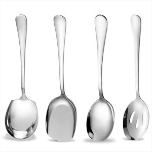 Unbranded Serving Spoons Large,4Pcs Stainless Steel Buffet Spoon Long Handle Soup Cooking Unbranded Serving Spoons Large,4Pcs Stainless Steel Buffet Spoon Long Handle Soup Cooking