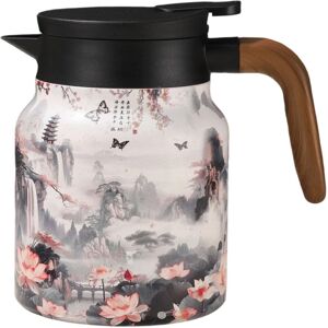 Unbranded 1000ml Vintage Floral Tea Stainless Steel Kettle with Infuser Tea Separation The Unbranded 1000ml Vintage Floral Tea Stainless Steel Kettle with Infuser Tea Separation The