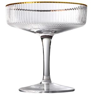 Unbranded Multi-purpose Dessert and Drink Glasses for Modern Entertainers, Ribbed Coupe Co Unbranded Multi-purpose Dessert and Drink Glasses for Modern Entertainers, Ribbed Coupe Co