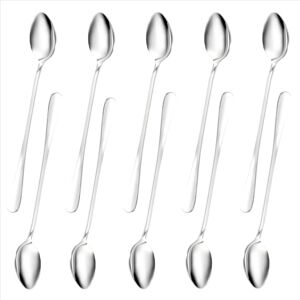 Unbranded 6pcs Long Handle Stainless Steel Tea Coffee Spoons Ice Cream Cutlery Unbranded 6pcs Long Handle Stainless Steel Tea Coffee Spoons Ice Cream Cutlery