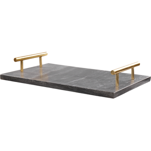 Beliani Serving Tray DIMARI Stone Black Marble Beliani Serving Tray DIMARI Stone Black Marble