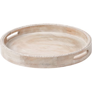Beliani Serving Tray DAMANHUR Mango Wood Light Brown Beliani Serving Tray DAMANHUR Mango Wood Light Brown