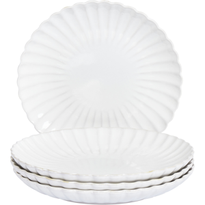 Beliani Nettle, Plates, White - Dinner Plates Beliani Nettle, Plates, White - Dinner Plates