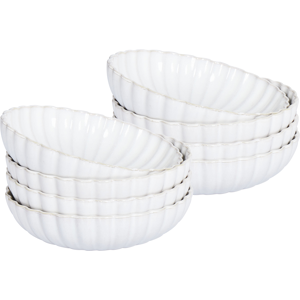 Beliani Nettle Off White Deep Plates - Plates Beliani Nettle Off White Deep Plates - Plates