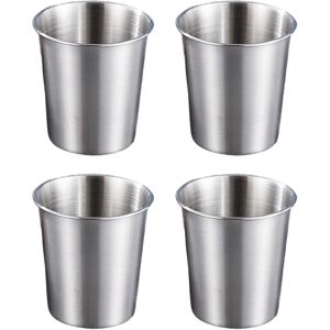 Unbranded Pack of 4 Stainless Steel Tumblers Child Friendly And-350ml Unbranded Pack of 4 Stainless Steel Tumblers Child Friendly And-350ml