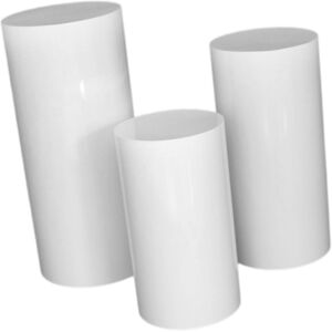 Unbranded 3x Round Pedestals Cake Stand Cylinder Plinth Pillars for Engagement W Unbranded 3x Round Pedestals Cake Stand Cylinder Plinth Pillars for Engagement W