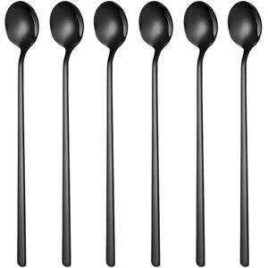 Unbranded Satin Black Teaspoon, Elegant Design Coffee Stirrers, Dishwasher Safe Stainless Unbranded Satin Black Teaspoon, Elegant Design Coffee Stirrers, Dishwasher Safe Stainless