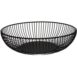 ABOOFAN Black Wire Basket Fruit Bowl Kitchen Decorative Storage Holder ABOOFAN Black Wire Basket Fruit Bowl Kitchen Decorative Storage Holder