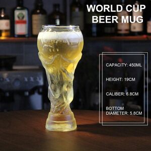 Unbranded Soccer Trophy Design Beer Glass, Football-Shaped Premium Borosilicate Glass Cup Unbranded Soccer Trophy Design Beer Glass, Football-Shaped Premium Borosilicate Glass Cup