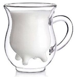 Unbranded Poaug Water Bottle Clearance Cow Udder Shape Double Walled Clear Glass Milk Coff Unbranded Poaug Water Bottle Clearance Cow Udder Shape Double Walled Clear Glass Milk Coff