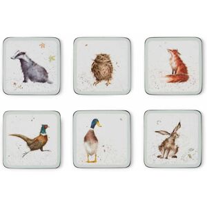 Portmeirion Home & Gifts Pimpernel Wrendale Designs Coasters, Set of 6, Multi-co Portmeirion Home & Gifts Pimpernel Wrendale Designs Coasters, Set of 6, Multi-co