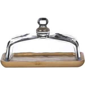 Unbranded Wooden Butter Dish with Glass Lid, Keeps Butter Fresh, Cheese Box for Kitchen St Unbranded Wooden Butter Dish with Glass Lid, Keeps Butter Fresh, Cheese Box for Kitchen St