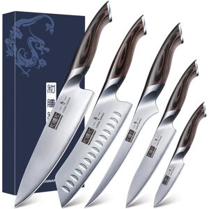 HOSHANHO 5 Pieces Knife Set, Japanese High Carbon Stainless Steel Kitchen Knife HOSHANHO 5 Pieces Knife Set, Japanese High Carbon Stainless Steel Kitchen Knife