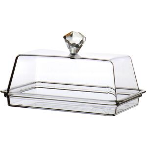 Unbranded Clear Cheese Server Storage Keeper Tray with Cover Butter Holder S Unbranded Clear Cheese Server Storage Keeper Tray with Cover Butter Holder S