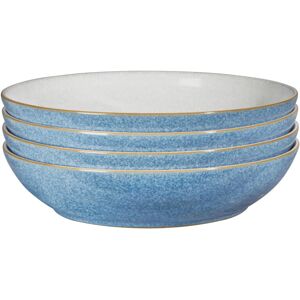 Denby - Elements Blue Pasta Bowls Set of 4 - Dishwasher Microwave Safe Crockery Denby - Elements Blue Pasta Bowls Set of 4 - Dishwasher Microwave Safe Crockery