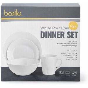 AXpower Inspirational Technology Empowering People White Porcelain Dinner Set 16 Piece 4 Dinner Plates 9", 4 Side Plates 7.5", 4 AXpower Inspirational Technology Empowering People White Porcelain Dinner Set 16 Piece 4 Dinner Plates 9", 4 Side Plates 7.5", 4
