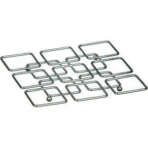 Premier Housewares Polished Chrome Squares Trivet Silver Metal Premier Housewares Polished Chrome Squares Trivet Silver Metal